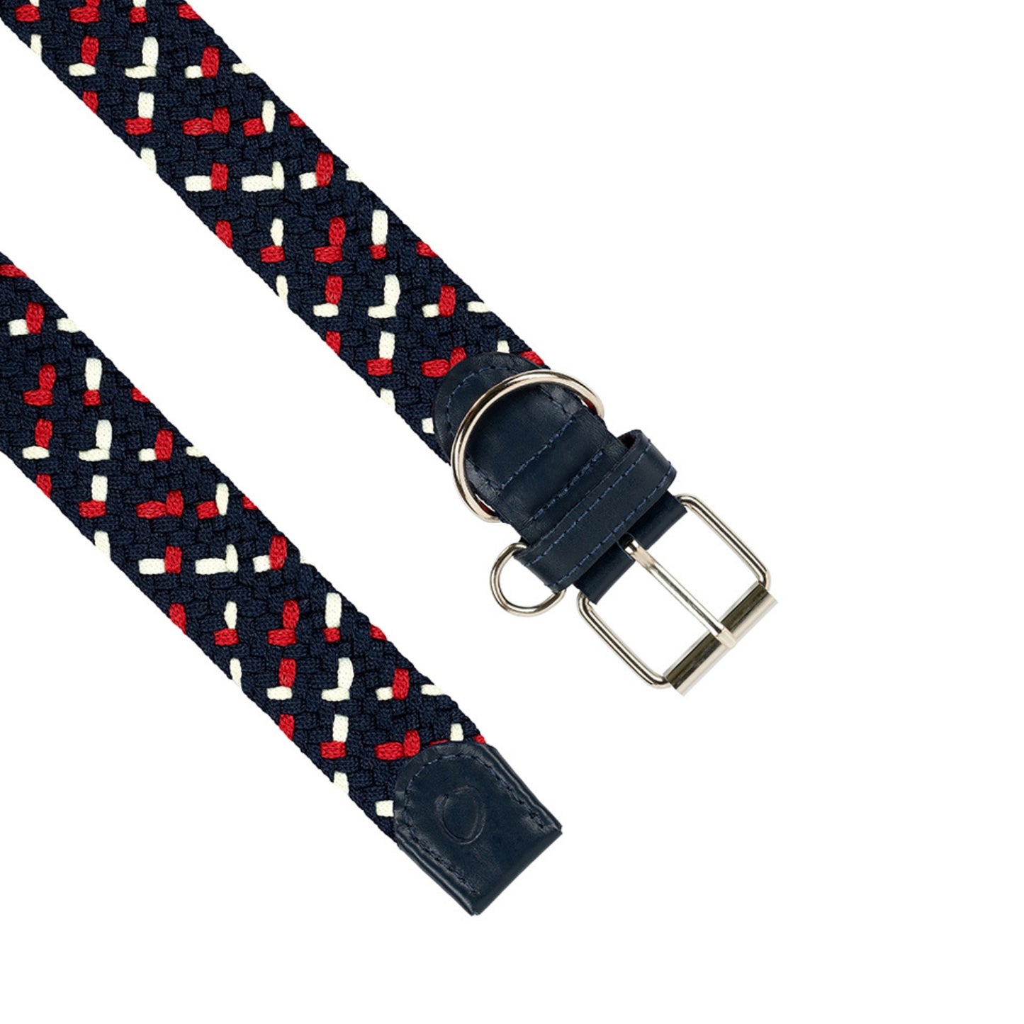 COLLAR TRENZADO Y CUERO MASCOTAS OS12