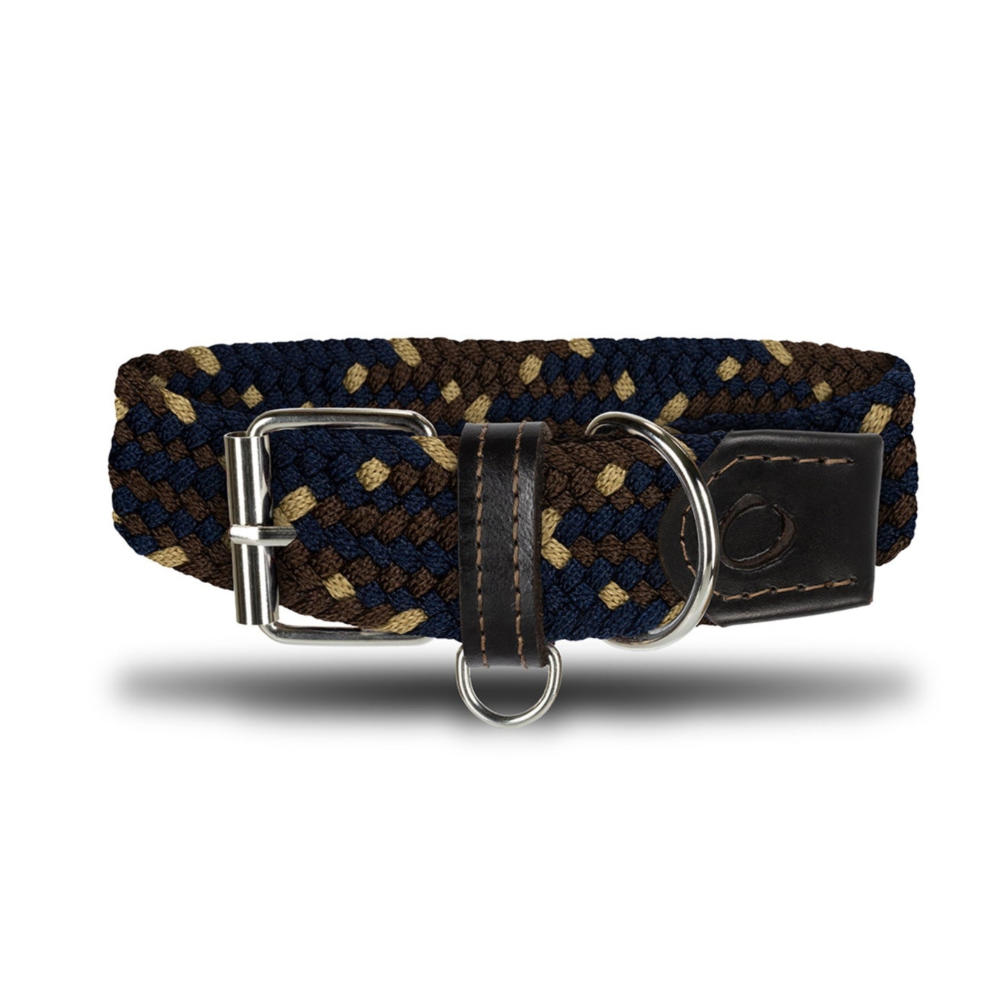 COLLAR TRENZADO Y CUERO MASCOTAS OS10