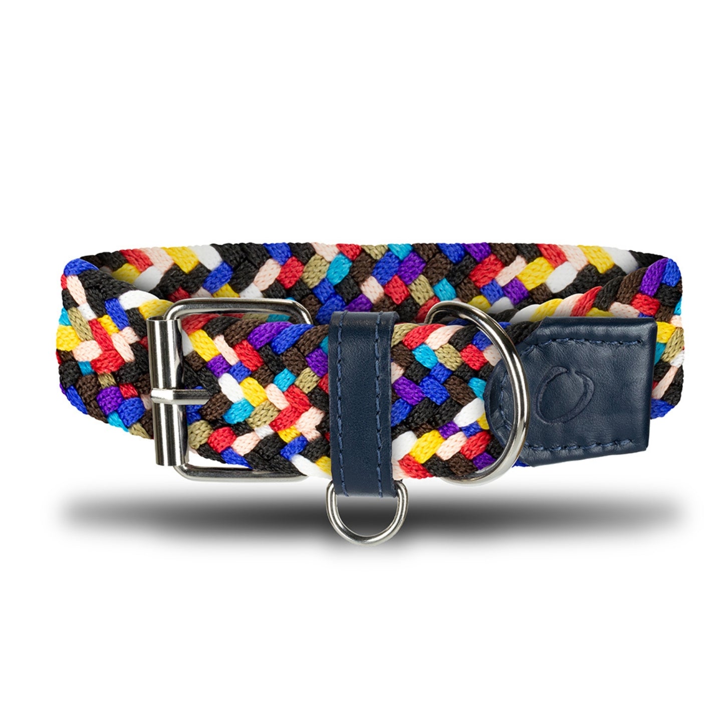COLLAR TRENZADO Y CUERO MASCOTAS OS31