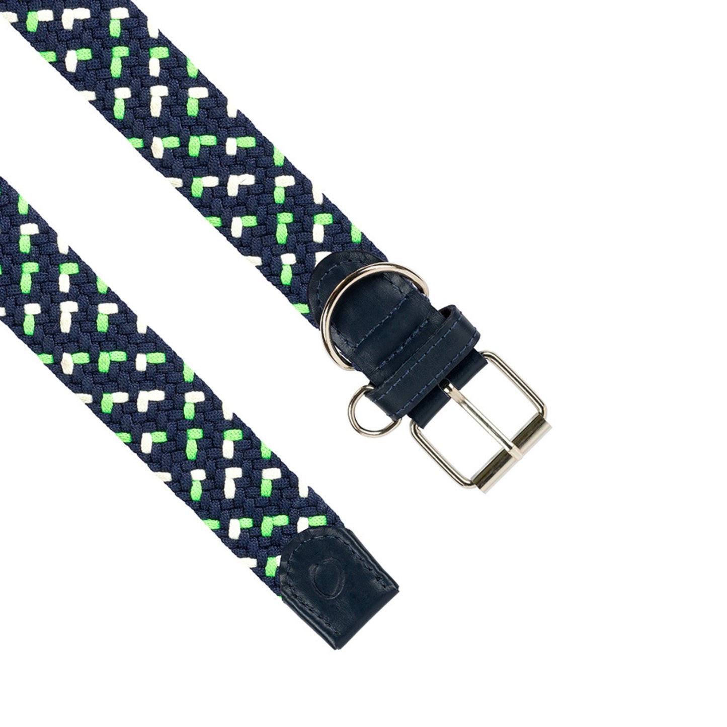 COLLAR TRENZADO Y CUERO MASCOTAS OS07