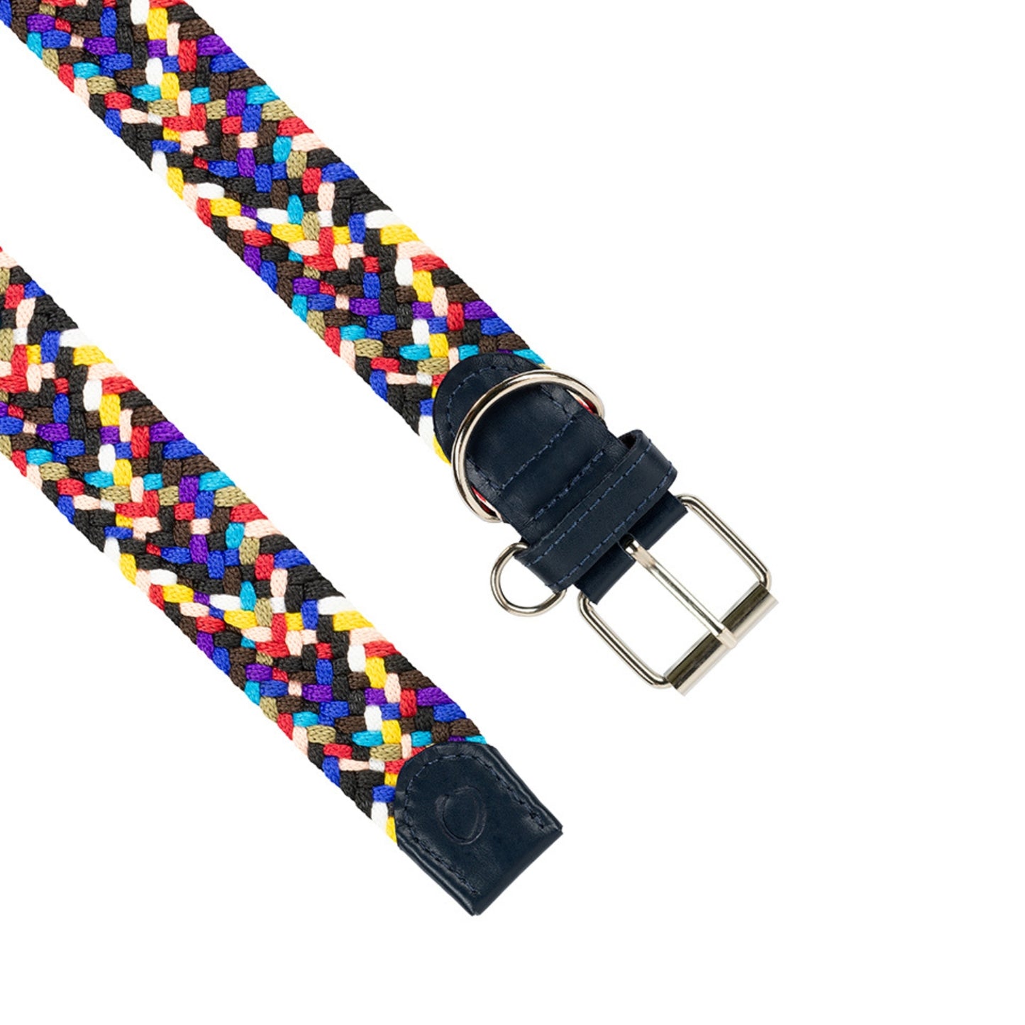 COLLAR TRENZADO Y CUERO MASCOTAS OS31