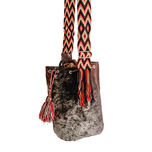 MOCHILA CUERO - TIRAS WAYUU ORIGENESS OS35