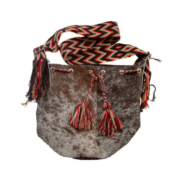 MOCHILA CUERO - TIRAS WAYUU ORIGENESS OS35
