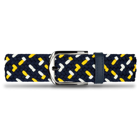 Cinturón Trenzado Hombre OS5 - Azul Y Amarillo Solar | Origeness frente