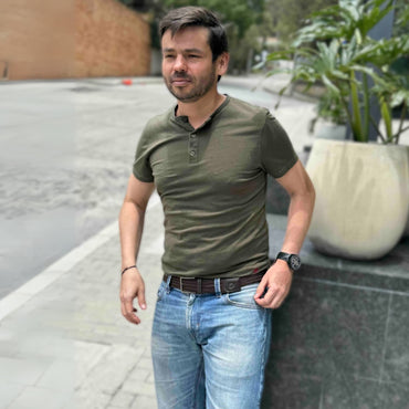 Cinturón Trenzado Hombre OS25 - Café Espresso | Origeness