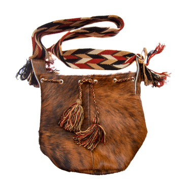 MOCHILA CUERO - TIRAS WAYUU ORIGENESS OS36