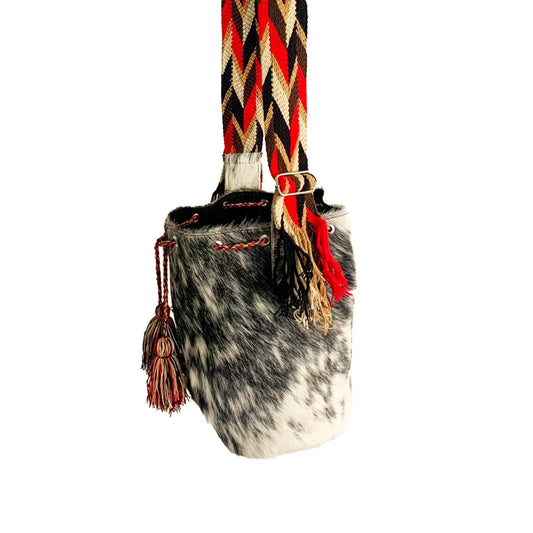 MOCHILA CUERO - TIRAS WAYUU ORIGENESS OS33