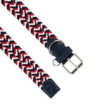 COLLAR TRENZADO Y CUERO MASCOTAS OS17