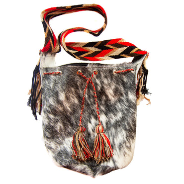 MOCHILA CUERO - TIRAS WAYUU ORIGENESS OS33