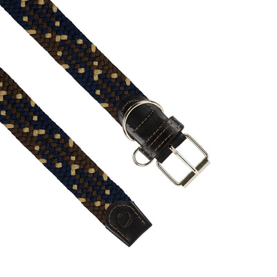 Collar Trenzado Mascota OS10 - Azul Y Café Bronce | Origeness detalle