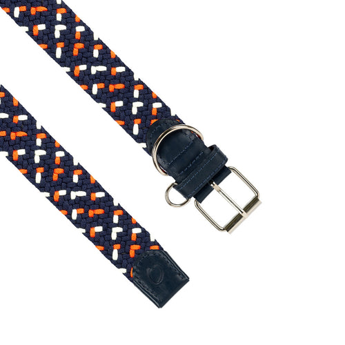 Detalle accesorio para perros - Collar Trenzado Mascota OS09 - Azul Y Naranja Sunset | Origeness