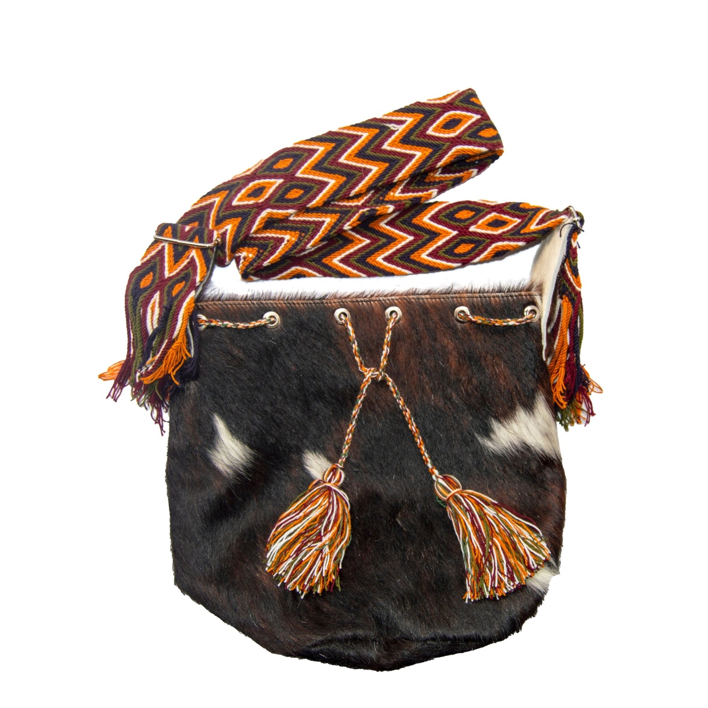 MOCHILA CUERO - TIRAS WAYUU ORIGENESS OS30