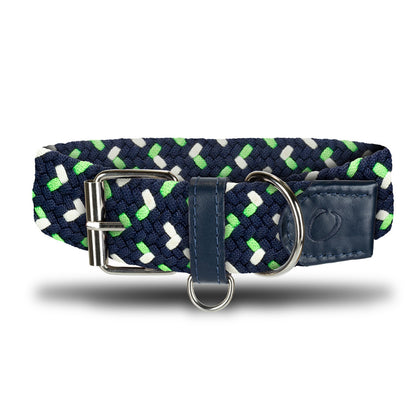 COLLAR TRENZADO Y CUERO MASCOTAS OS07