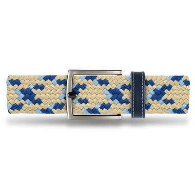 Cinturón Trenzado Hombre OS43 - Beige Y Azul Pacífico | Origeness