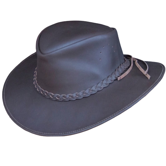 SOMBRERO ORIGENESS CUERO CAFÉ OSCURO