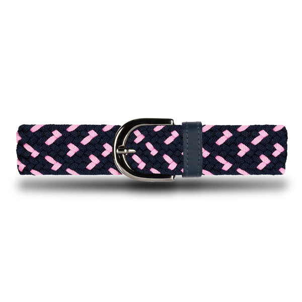 Cinturón Trenzado Mujer OS4 - Azul Y Rosa Flamingo | Origeness