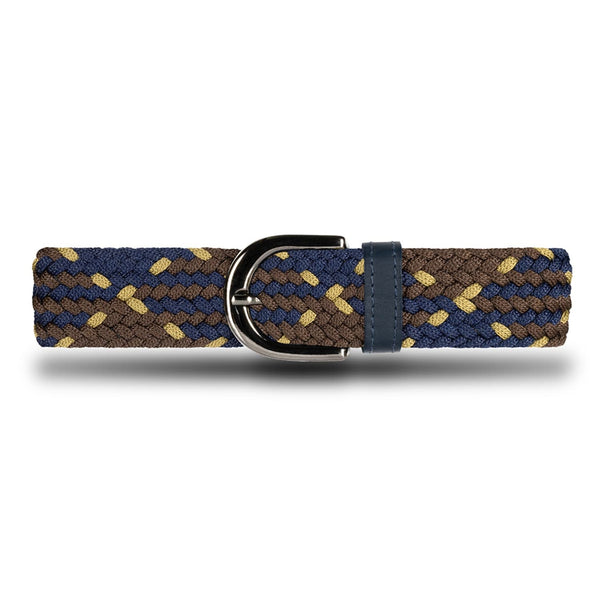 Cinturón Trenzado Mujer OS10 - Azul Y Café Bronce | Origeness