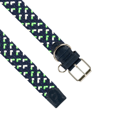 Detalle accesorio para perros - Collar Trenzado Mascota OS07 - Azul Y Verde Menta | Origeness