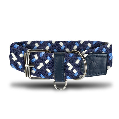 COLLAR TRENZADO Y CUERO MASCOTAS OS03