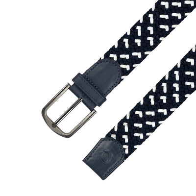 Cinturón Trenzado Hombre OS21 - Azul Y Blanco Bolt | Origeness detalle
