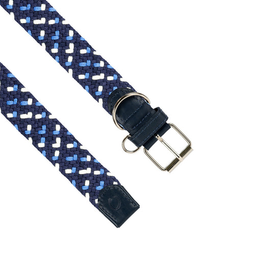 Detalle accesorio para perros - Collar Trenzado Mascota OS03 - Azul Náutico | Origeness