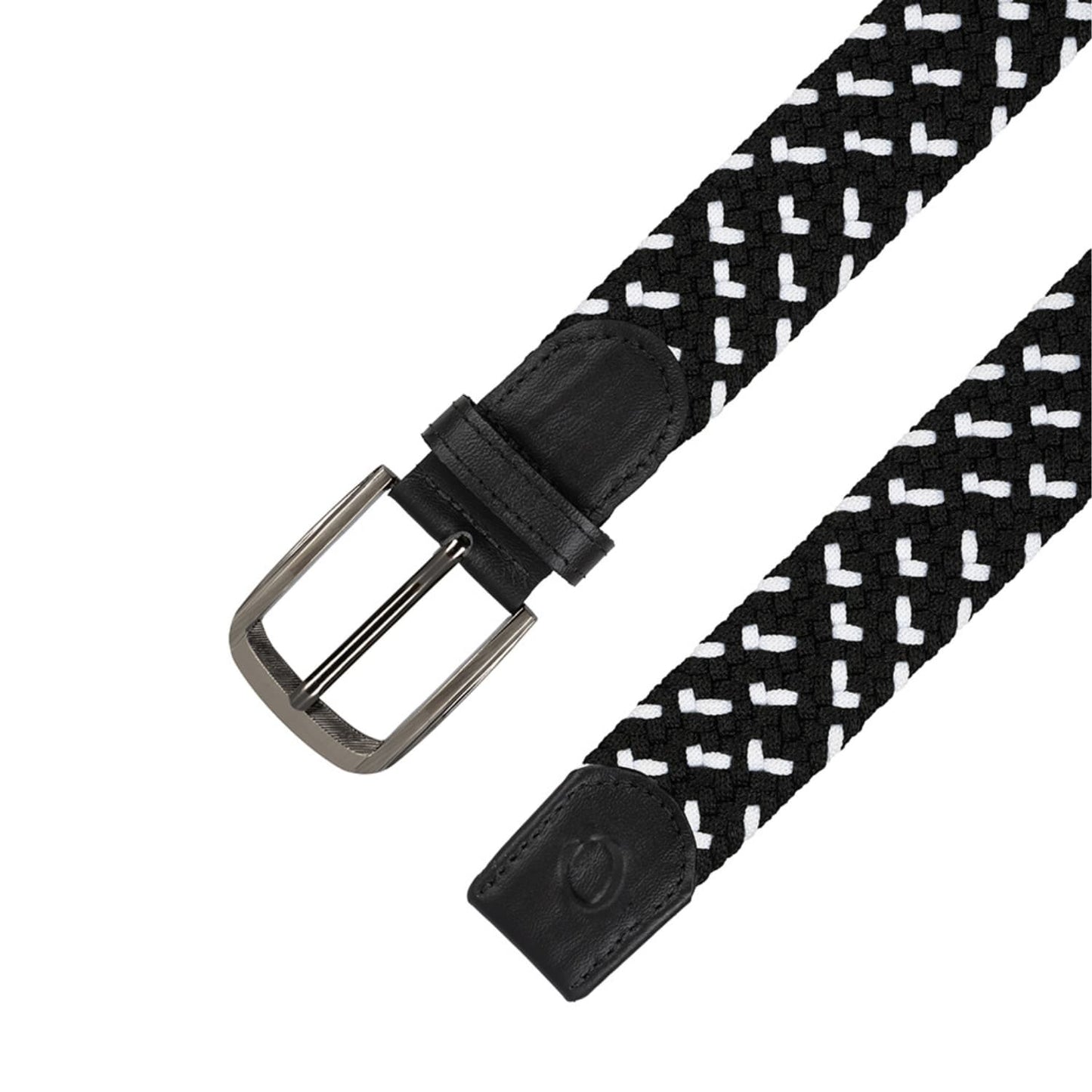 Cinturón Trenzado Hombre OS30 - Negro Y Blanco Ébano | Origeness
