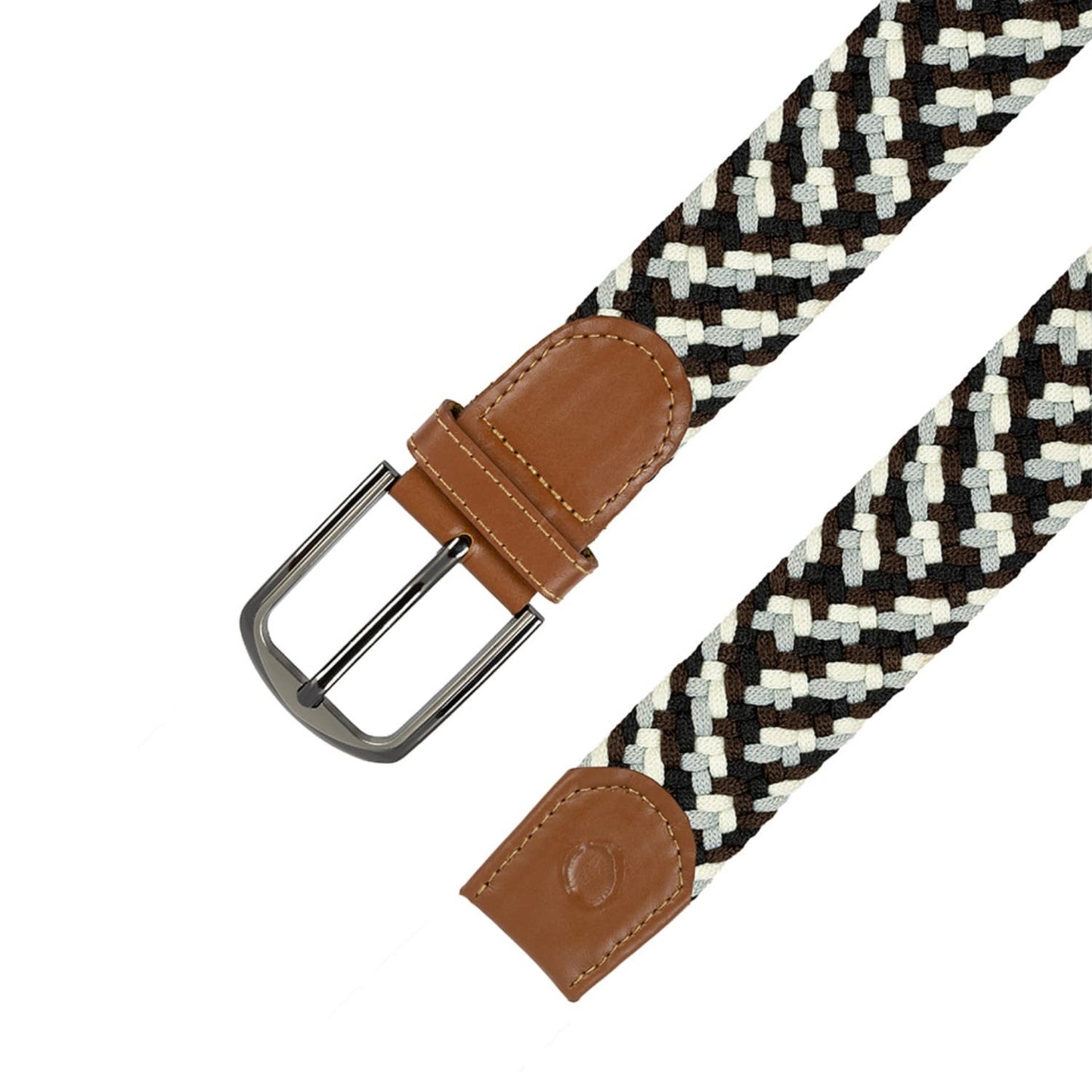 Cinturón Trenzado Hombre OS20 - Gris Y Café Mosaico | Origeness