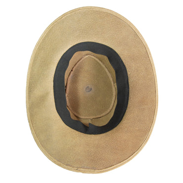SOMBRERO ORIGENESS CUERO CARNAZA CLARO