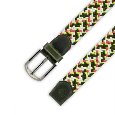 Cinturón Trenzado Hombre OS35 - Verde Toscana | Origeness detalle