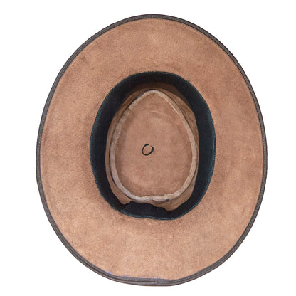 SOMBRERO ORIGENESS CUERO CAFÉ OSCURO