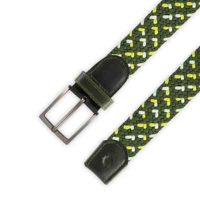Cinturón Trenzado Hombre OS39 - Verde Cyber | Origeness detalle