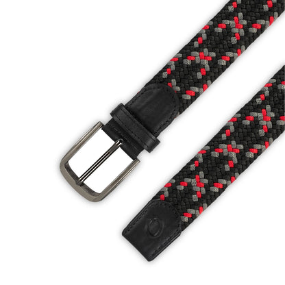 Cinturón Trenzado Hombre OS47 - Carbono Rojo | Origeness