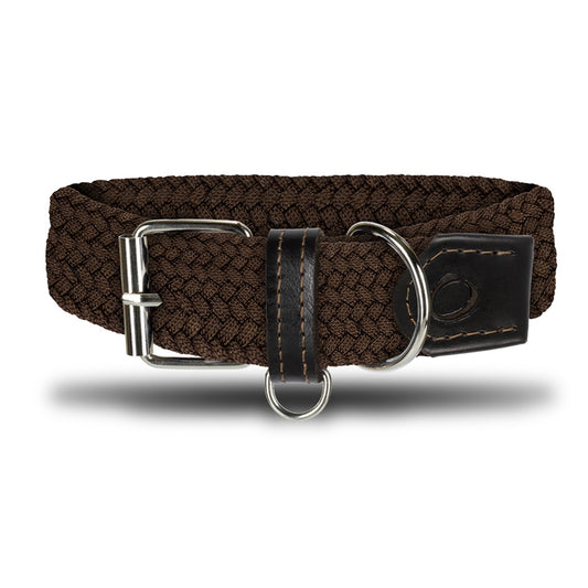 COLLAR TRENZADO Y CUERO MASCOTAS OS25
