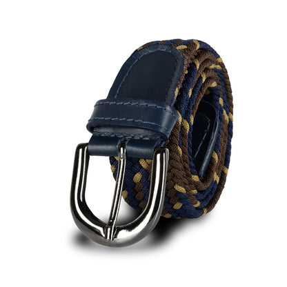 Cinturón Trenzado Mujer OS10 - Azul Y Café Bronce | Origeness