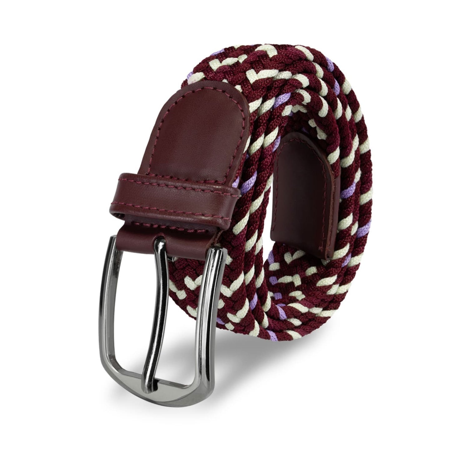Cinturón Trenzado Hombre OS34 - Vinotinto Merlot | Origeness