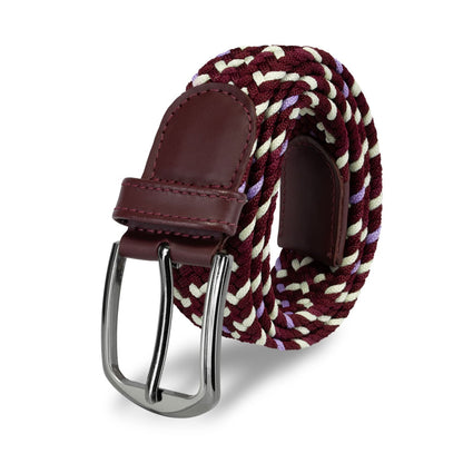 Cinturón Trenzado Hombre OS34 - Vinotinto Merlot | Origeness