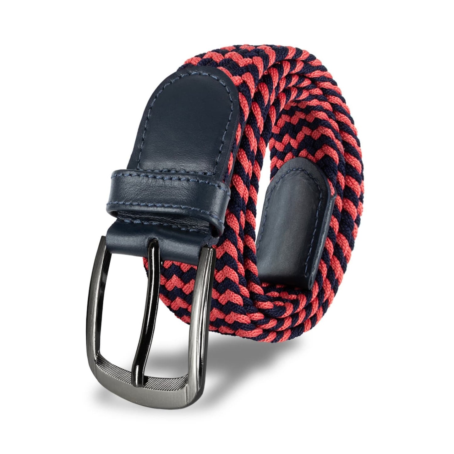 Cinturón Trenzado Hombre OS45 - Azul Náutico Coral | Origeness