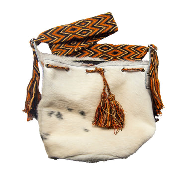 MOCHILA CUERO - TIRAS WAYUU ORIGENESS OS37
