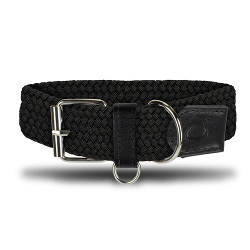 Collar para perros Origeness - Collar Trenzado Mascota OS23 - Negro Onyx | Origeness