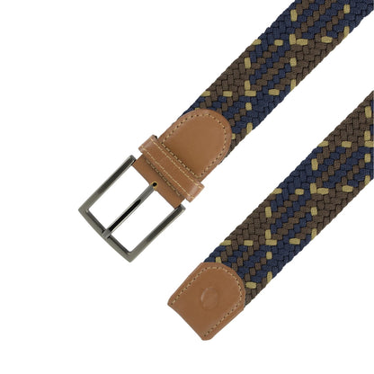 Cinturón Trenzado Hombre OS10 - Azul Y Café Bronce | Origeness arriba a