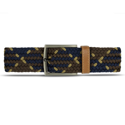 Cinturón Trenzado Hombre OS10 - Azul Y Café Bronce | Origeness frente