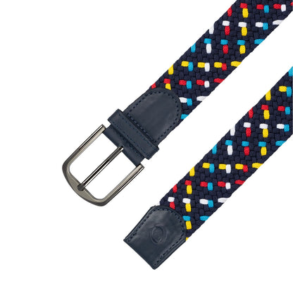 Cinturón Trenzado Hombre OS11 - Azul Tricolor Tour | Origeness arriba c