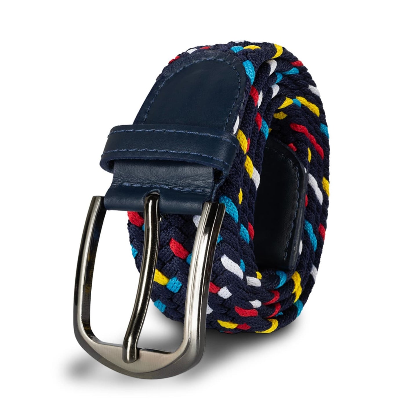 Cinturón Trenzado Hombre OS11 - Azul Tricolor Tour | Origeness lado