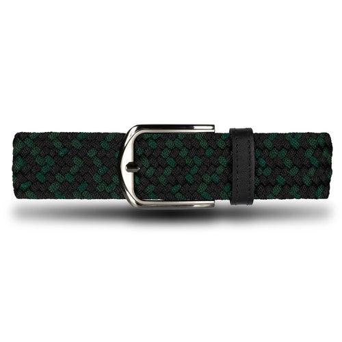 Cinturón Trenzado Hombre OS14 - Negro Y Verde Deep Sea | Origeness