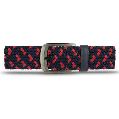 Cinturón Trenzado Hombre OS16 - Azul Y Rojo Borgoña | Origeness