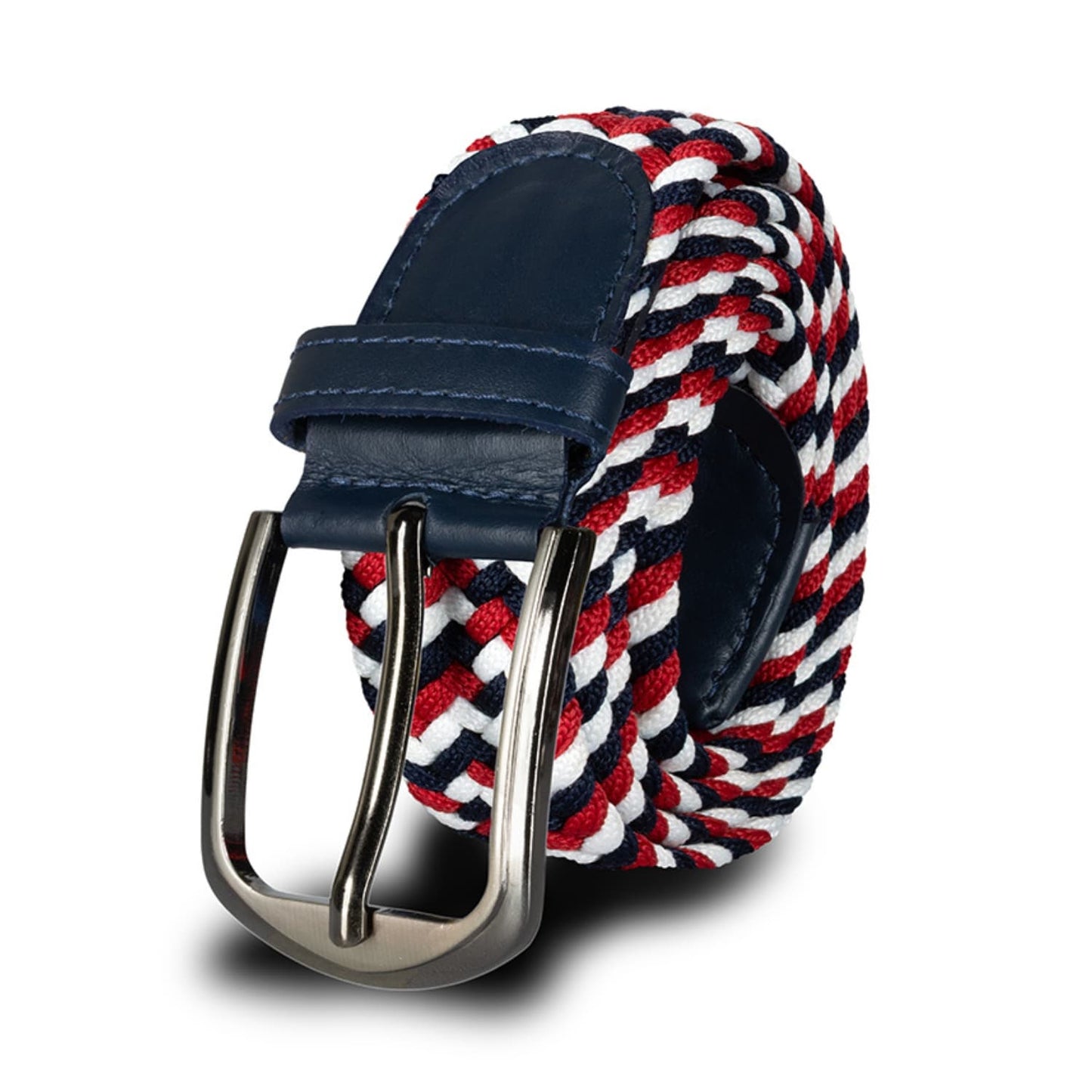 Cinturón Trenzado Hombre OS17 - Azul Chevron Tricolor | Origeness cuero 