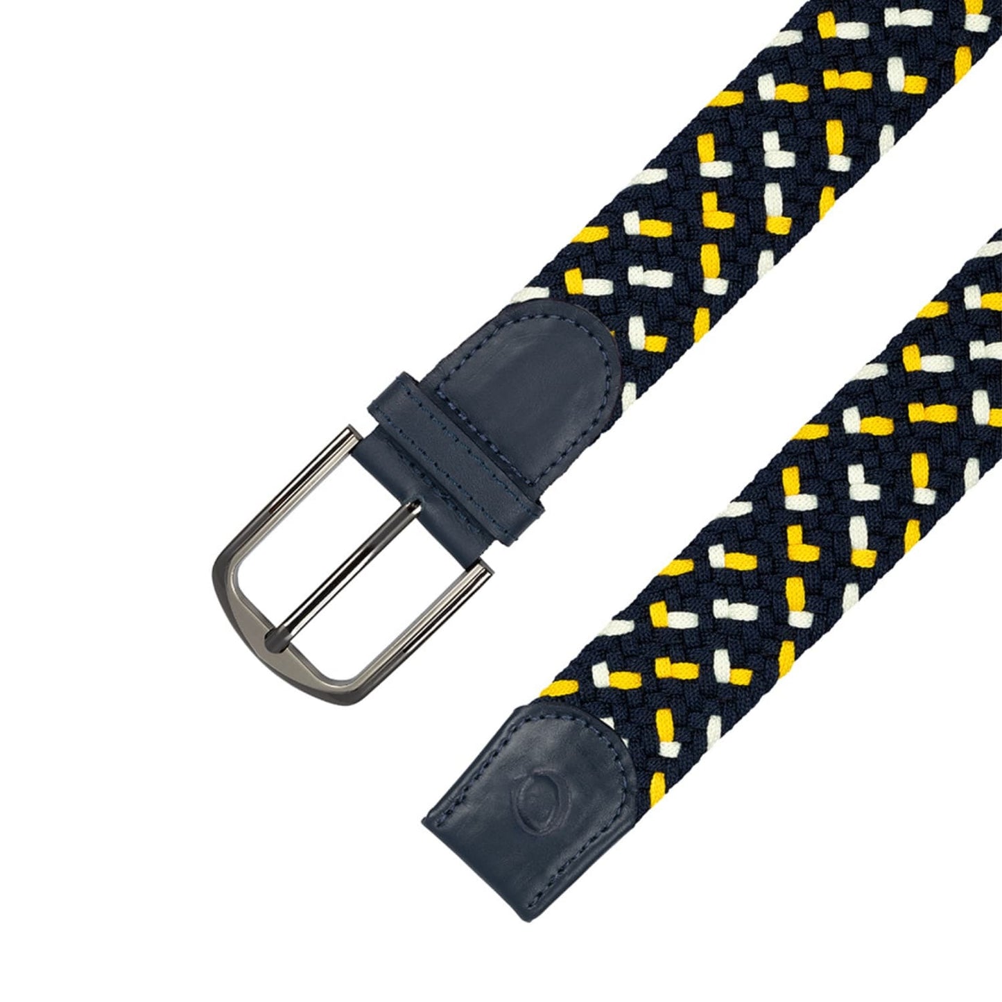 Cinturón Trenzado Hombre OS5 - Azul Y Amarillo Solar | Origeness arriba
