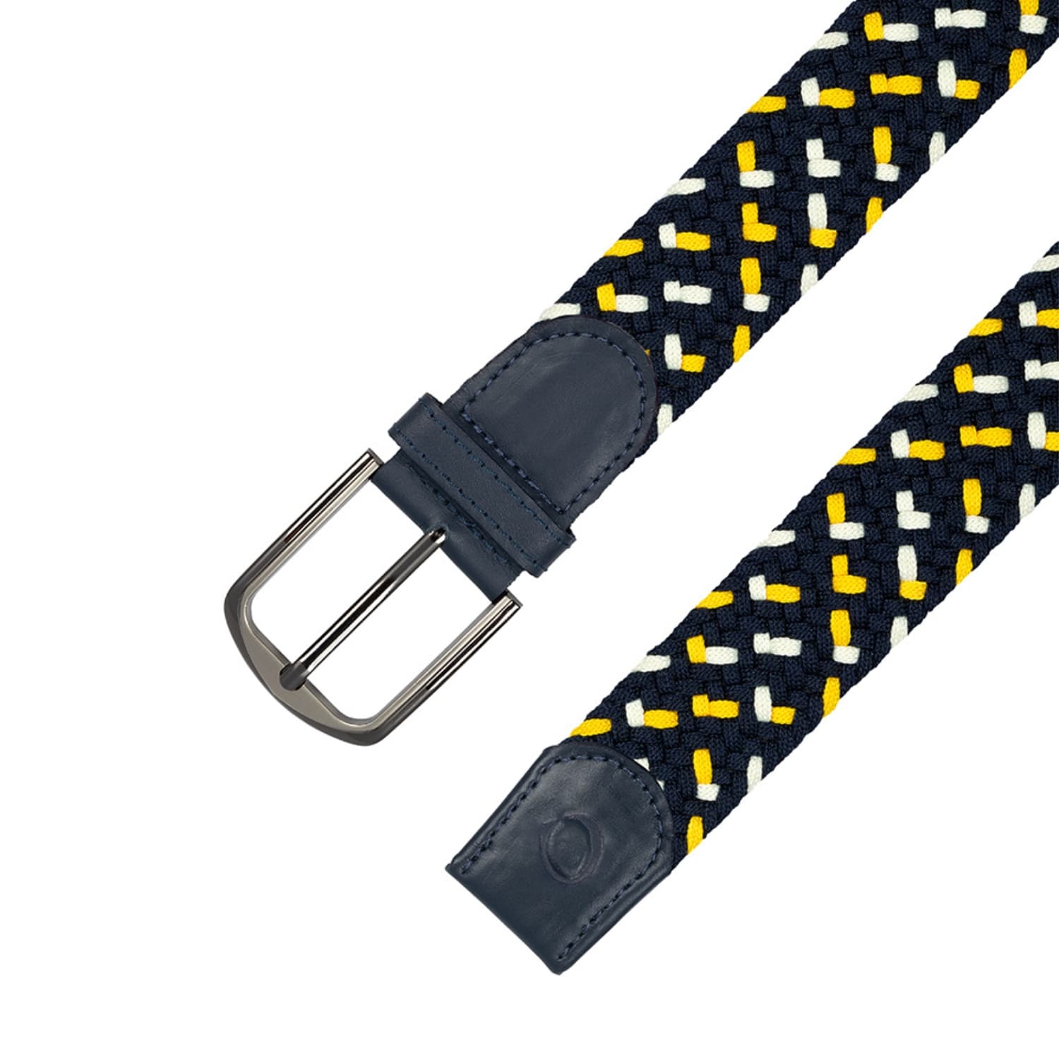 Cinturón Trenzado Hombre OS5 - Azul Y Amarillo Solar | Origeness arriba
