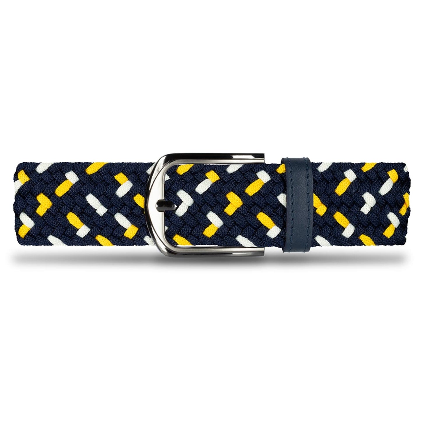 Cinturón Trenzado Hombre OS5 - Azul Y Amarillo Solar | Origeness frente 