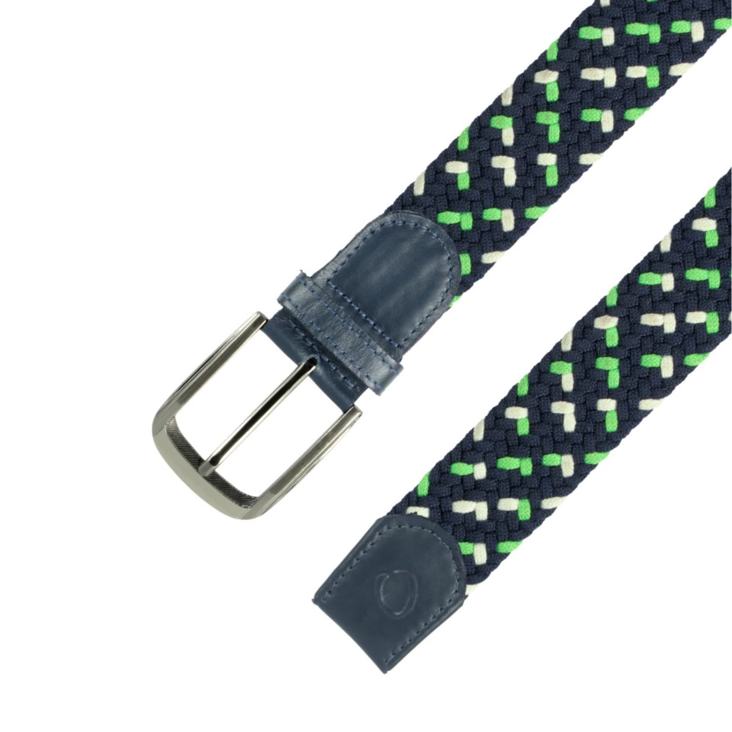 Cinturón Trenzado Hombre OS7 - Azul Y Verde Menta 